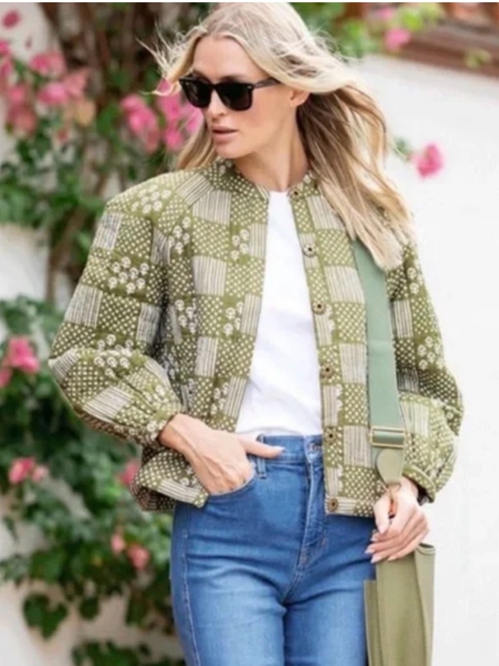 NEW! Julia Armory Quilted Jacket in Olive Green Sz XS